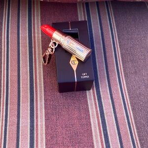 Charlotte Tilbury Red and Gold Lipstick Key Holder